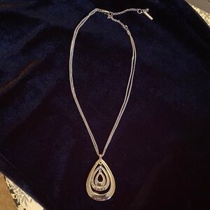 Kenneth Cole New York Silver Teardrop Necklace